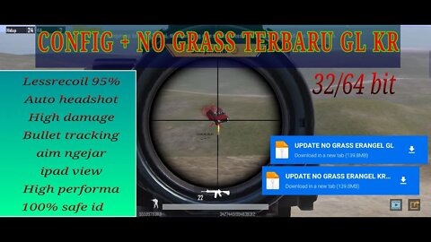 CONFIG TERBARU PUBG 2.1.0 | NO GRASS GL KR | LESS RECOIL | AUTO HEADSHOT | PUBG MOBILE