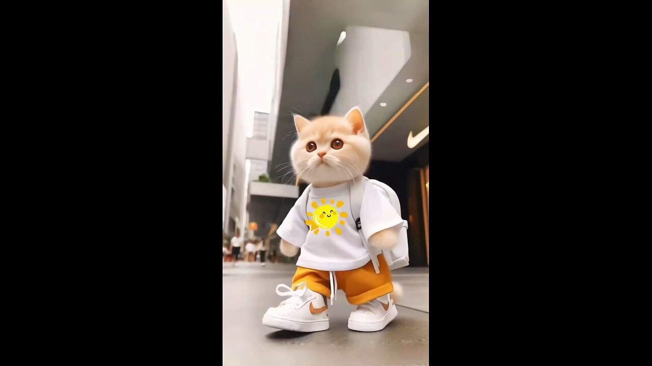 Cat walking like a human