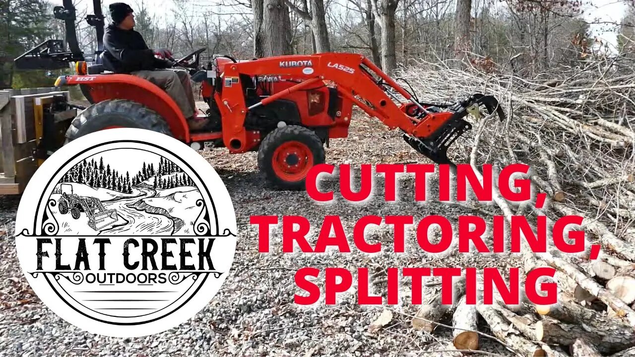 Cutting, Tractoring, and Splitting = A GOOD DAY