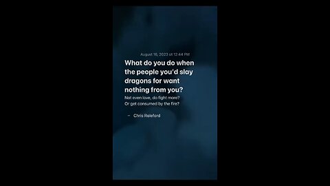 Do you fight more? Or get consumed by the fire? - Chris Raleford - #chrisraleford #Chri8