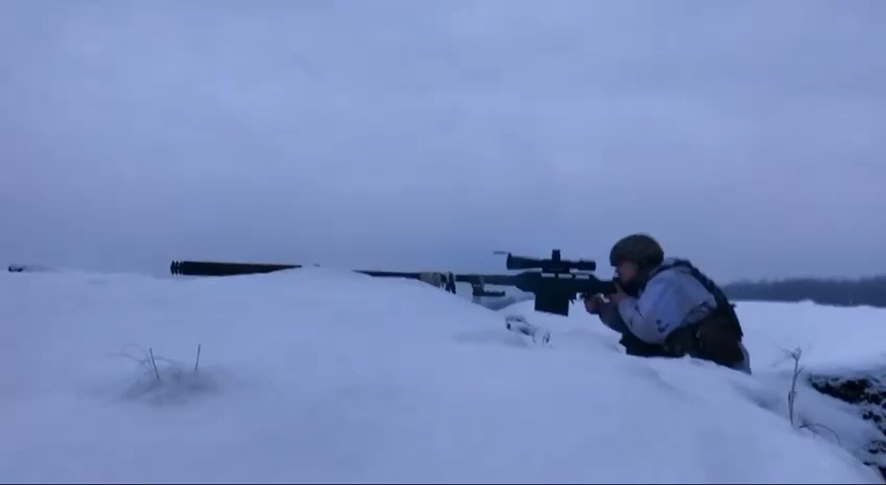 Ukrainian Sniper in Action