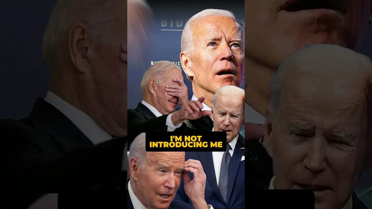 Stupid Things Joe Biden Says: I'm not introducing Me #OldManBiden