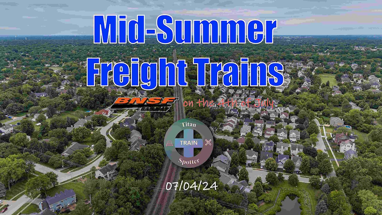 Freight Trains East and West - 4th of July on the BNSF Racetrack