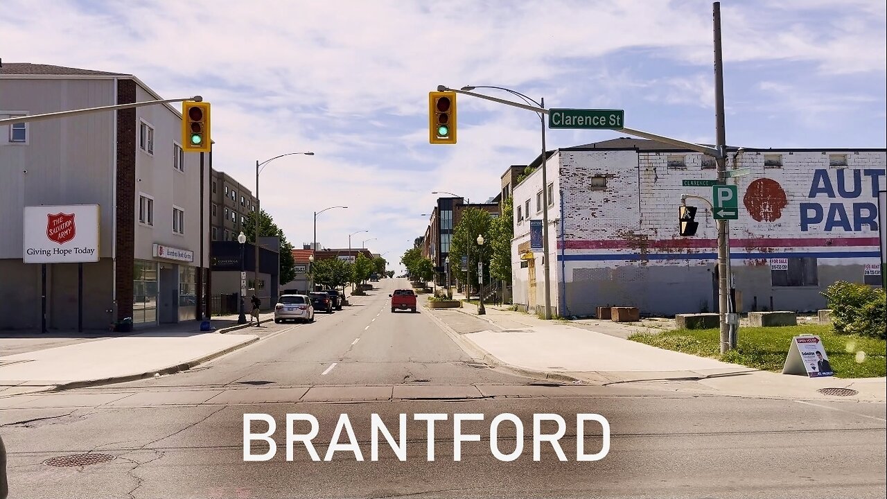 MOST DANGEROUS Neighbourhoods in BRANTFORD - Market Street | 4K drive video