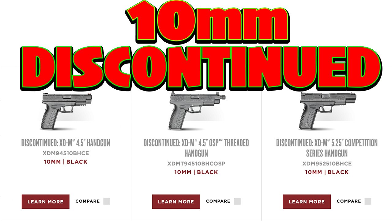 Springfield Armory jettisons ENTIRE FULL SIZE 10MM XDM lineup: GOODBYE XD-M 4.5", 4.5" OSP, 5.25"