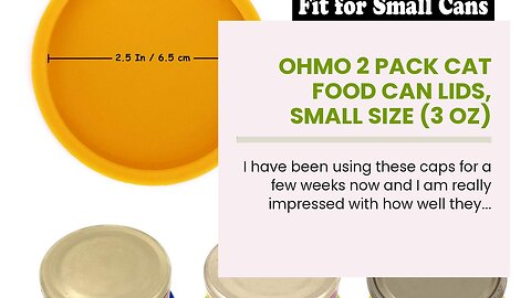 OHMO 2 Pack Cat Food Can Lids, Small Size (3 oz) Silicone Pet Food Can Lids Covers for 2.5 oz C...