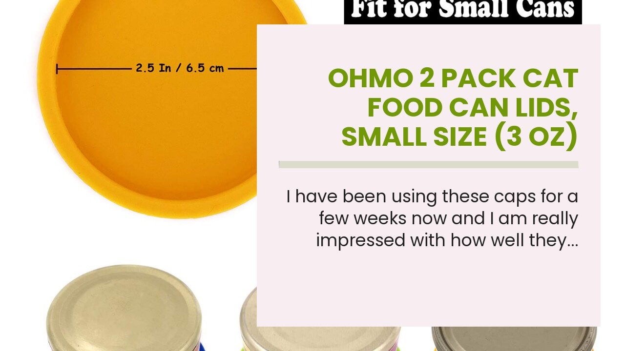 OHMO 2 Pack Cat Food Can Lids, Small Size (3 oz) Silicone Pet Food Can Lids Covers for 2.5 oz C...