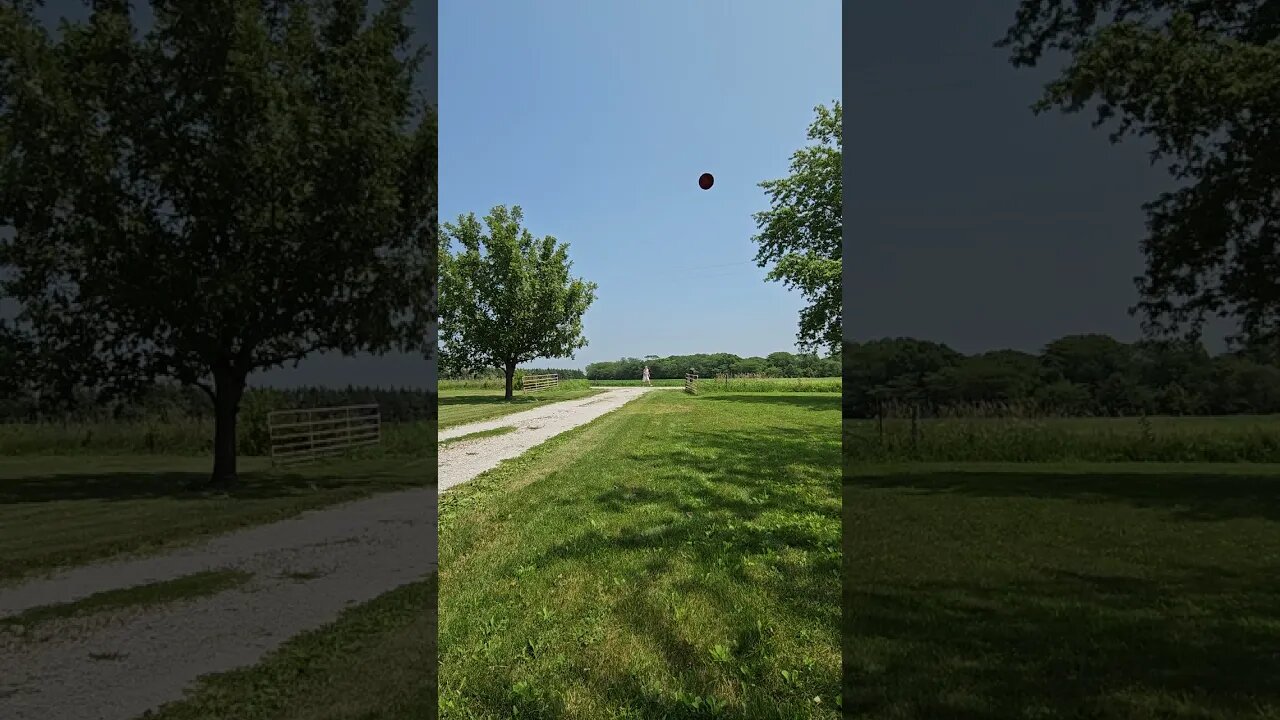 Discus Throw practice at the Farm 🌳 🚜