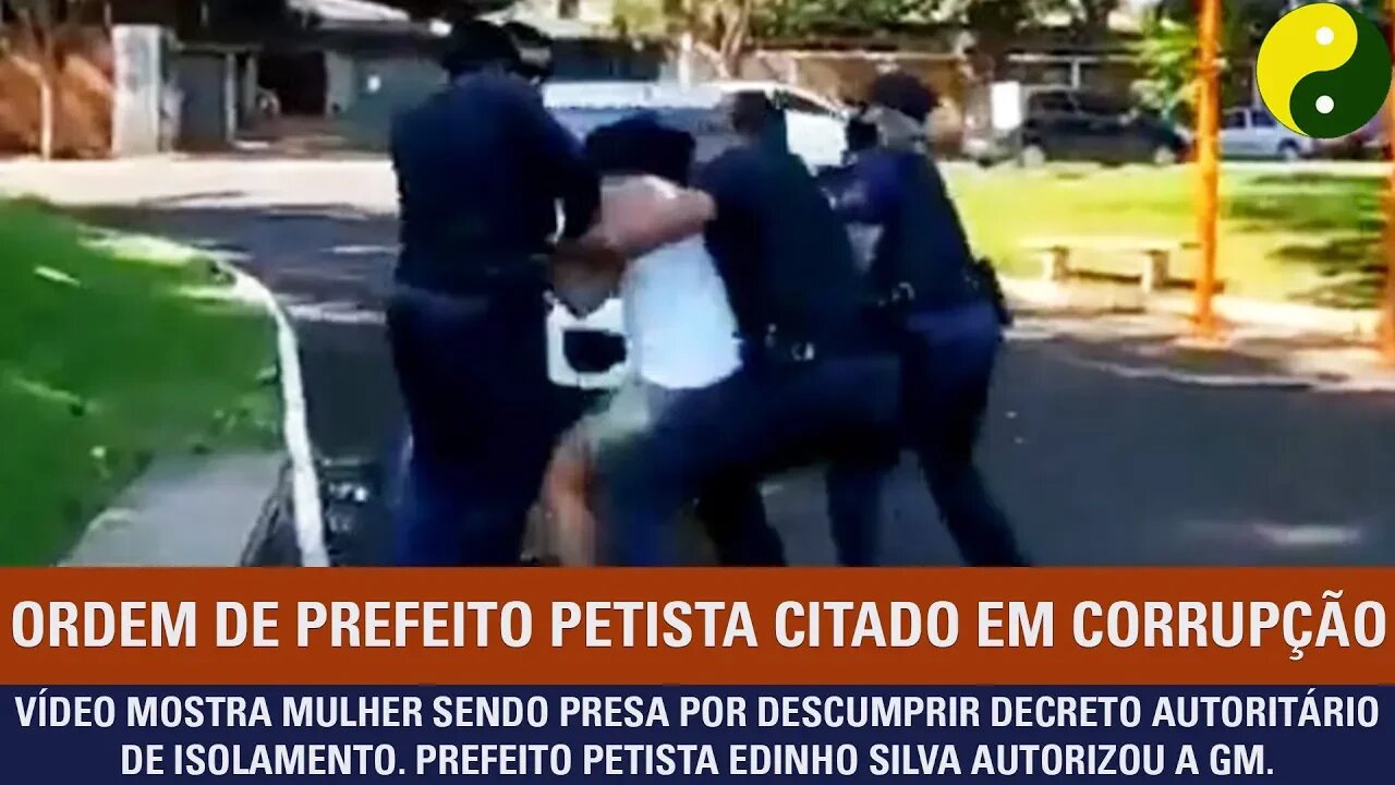 Vídeo mostra mulher sendo presa por caminhar em praça. Decreto autoritário de prefeito petista