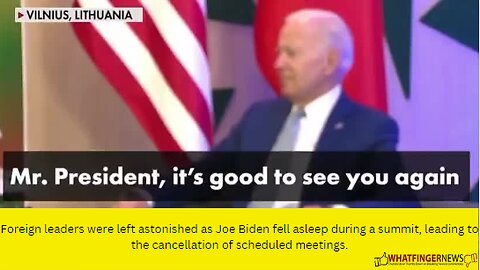 Foreign leaders were left astonished as Joe Biden fell asleep during a summit