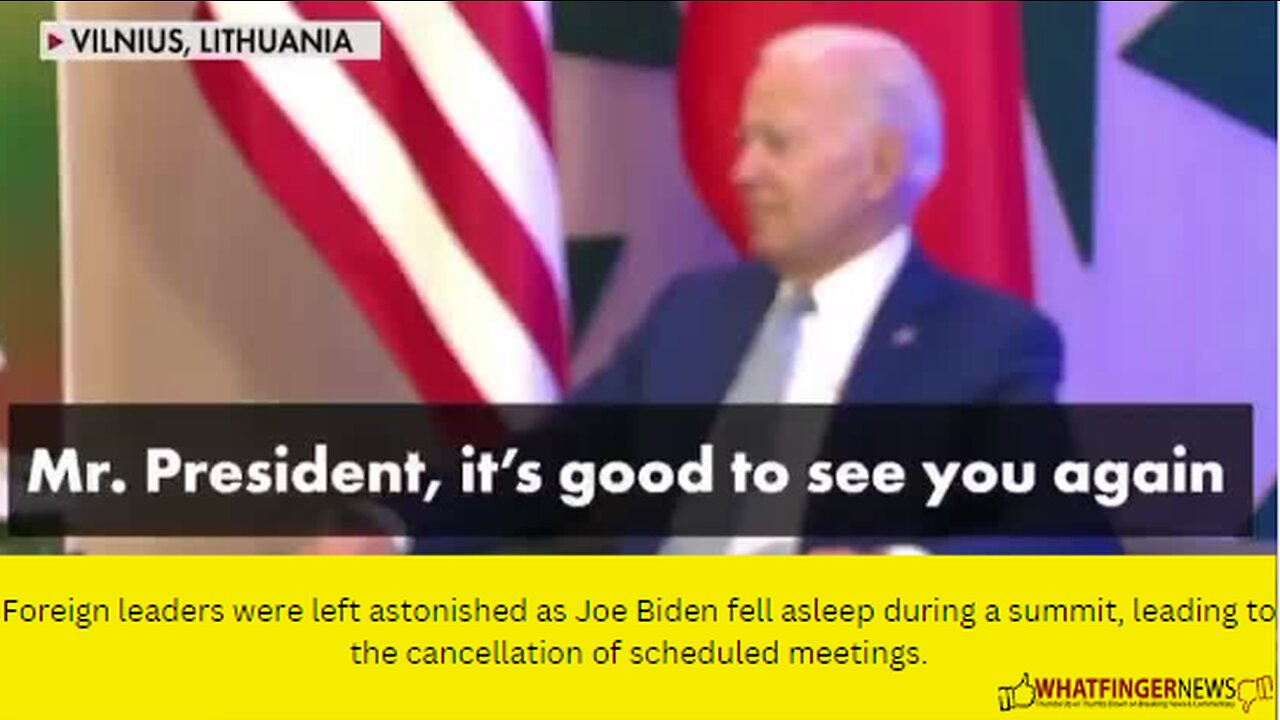 Foreign leaders were left astonished as Joe Biden fell asleep during a summit