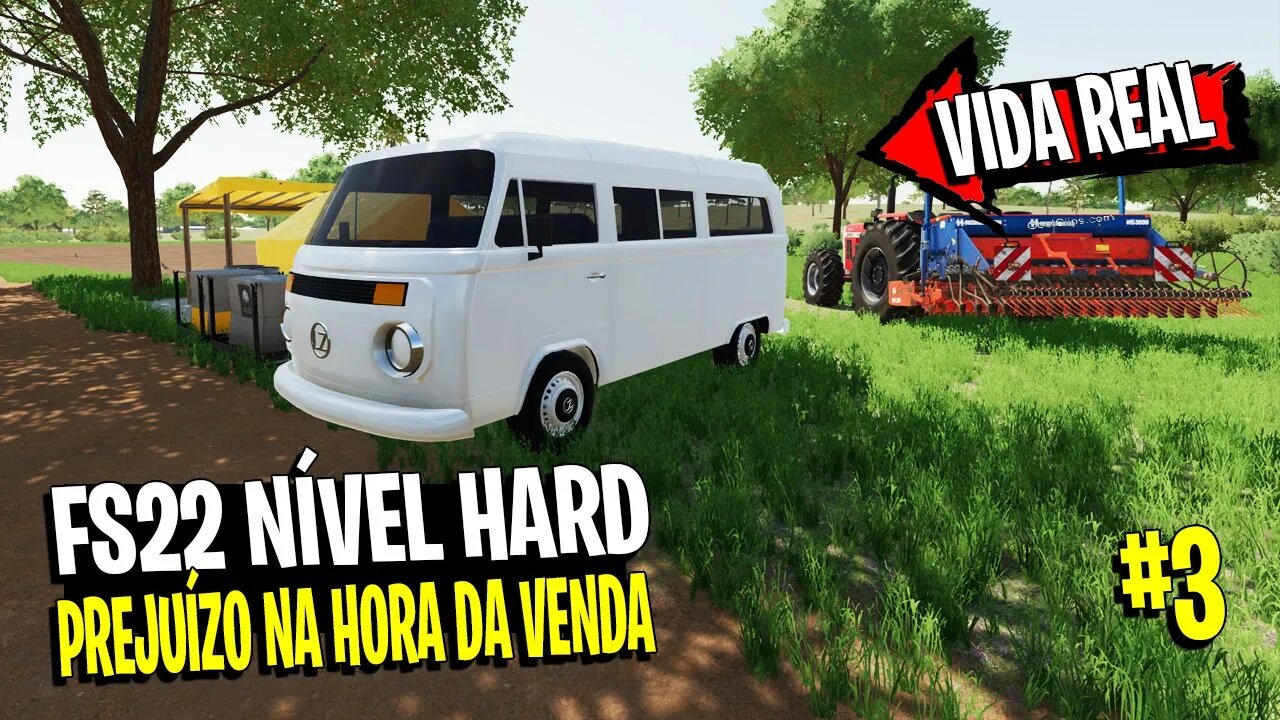 Dia 3 - Nivel HARD - Vendi O Feno e Tomei Prejuízo de R$ 10.000 - FARMING SIMULATOR 22