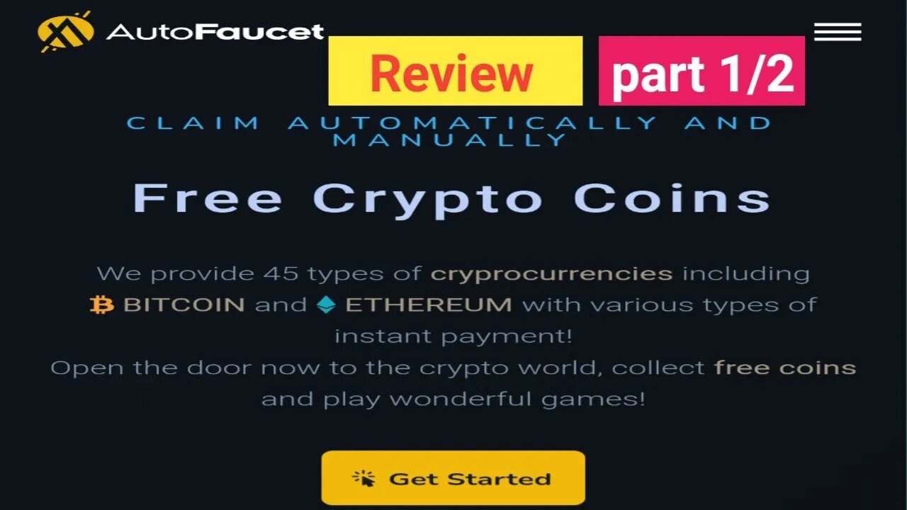 Part 1/2 Review on autofaucet website || learn about sign up, shortlinks and mining