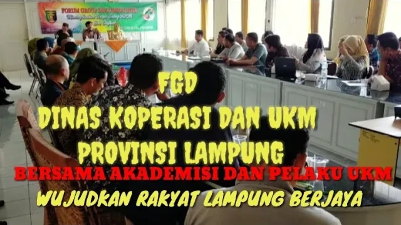 DINAS KOPERASI DAN UKM LAMPUNG DISKUSI BERSAMA AKADEMISI DAN PELAKU UKM, DUKUNG MISI GUBERNUR