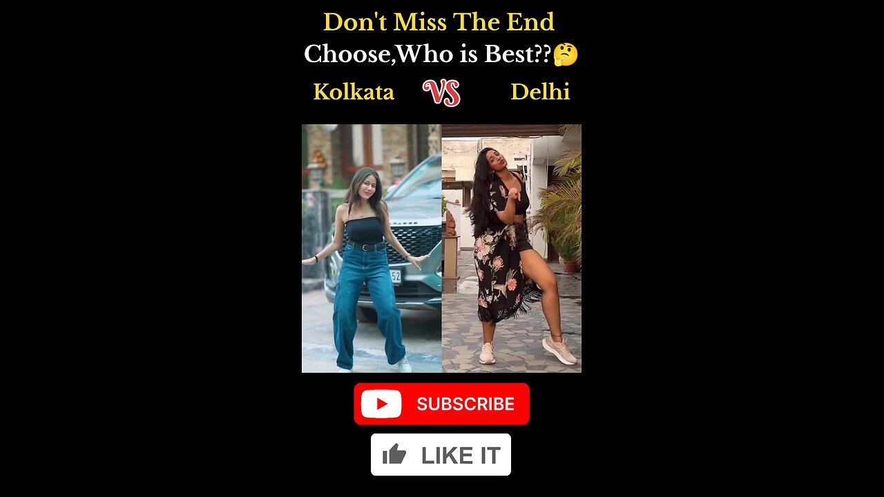 Kolkata vs Delhi: Two Beautiful Indian Girls Dance on Bollywood Song 💃🎶