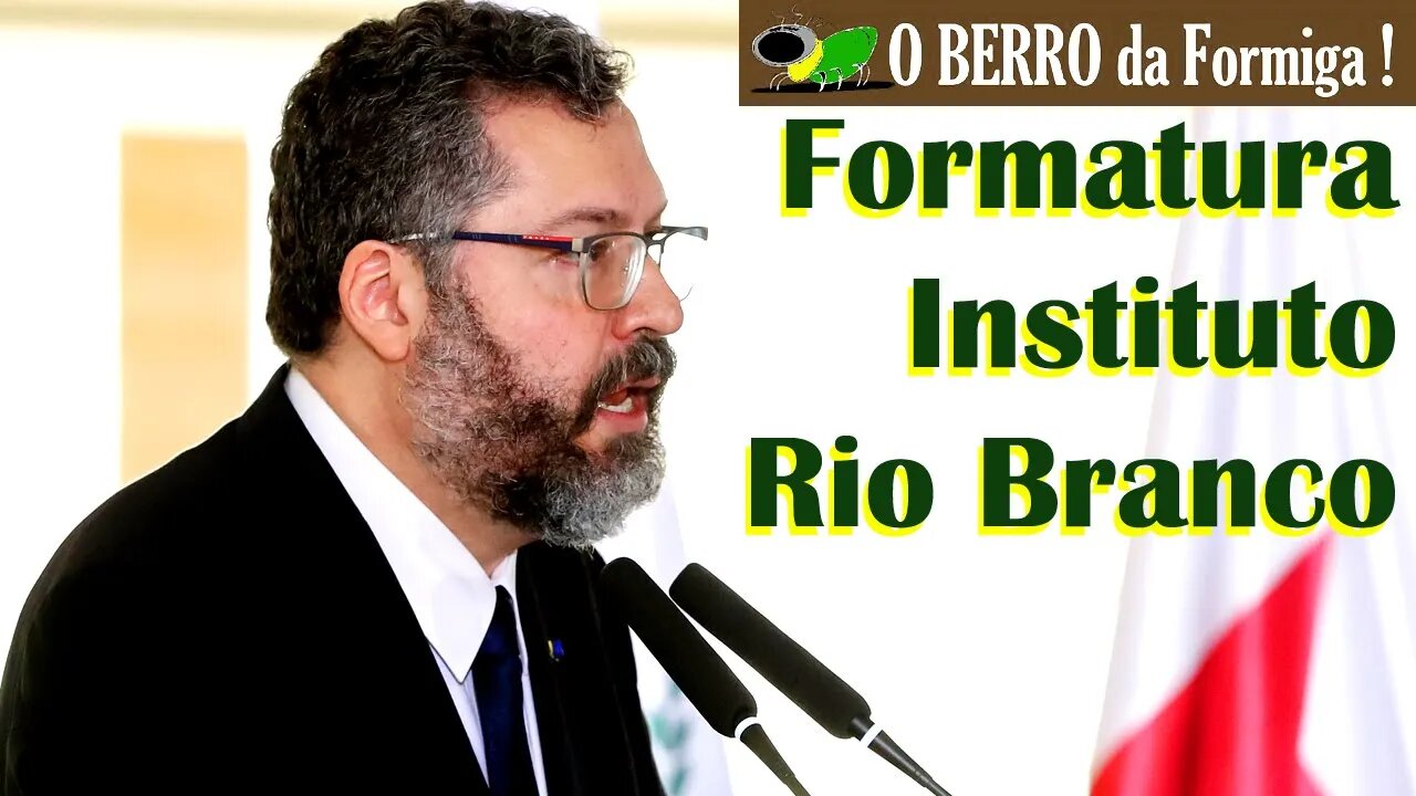 Min Ernesto Araujo faz brilhante discurso na Cerimônia de Formatura do Instituto Rio Branco