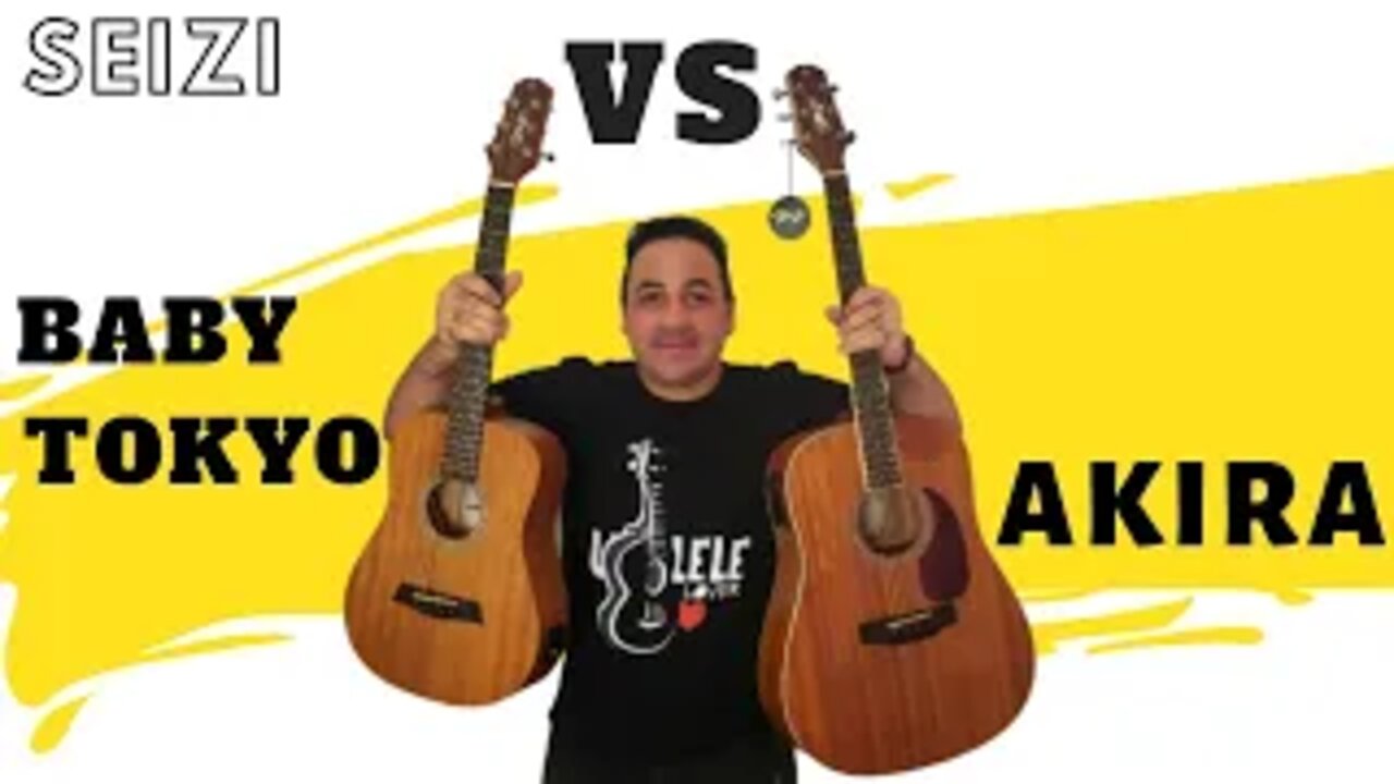 Comparação Violão Baby, violão folk Seizi (Compre na Lojalele.com)