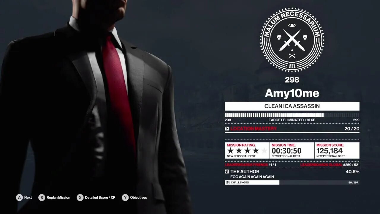 Hitman Gameplay - Fog Again Again Again Contract