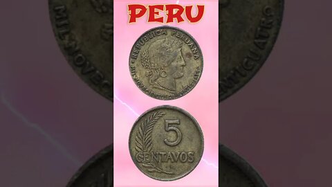 Peru 5 Centavos 1944.#shorts #education #coinnotesz