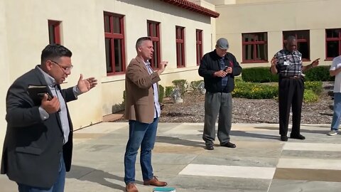 Tyler praying at Chula Vista City Hall