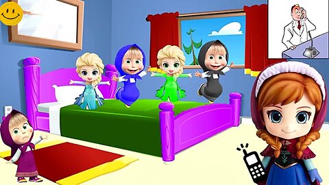 Five Little Masha Doll Jumping Jumping - The Viral Baby Song Gets New Twist