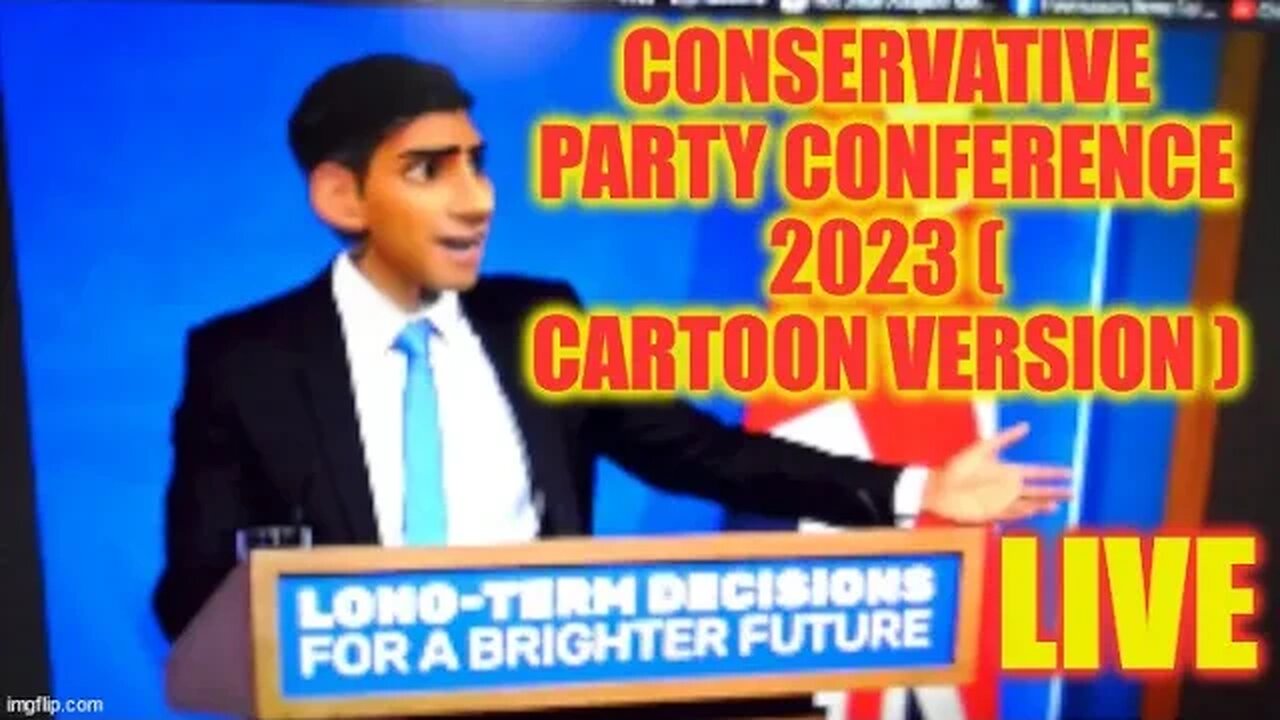 Rishi Sunak's Speech Conservative Party Conference 2023 🤡 #cartoon #conservativeparty #rishisunak