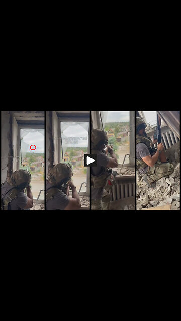 Vovchansk area: Russian soldier with a shotgun hits a Ukrainian drone