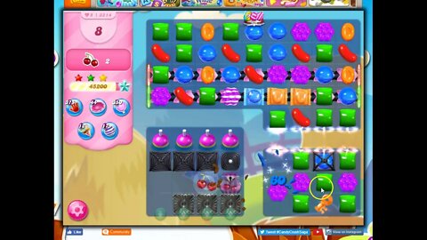 Candy Crush Level 3214 Talkthrough, 20 Moves 0 Boosters