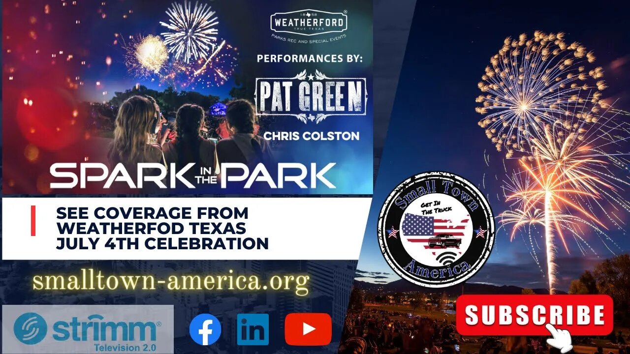 Spark In The Park in Weatherford Texas with Pat Green and Chris Colston Small Town America July 4th