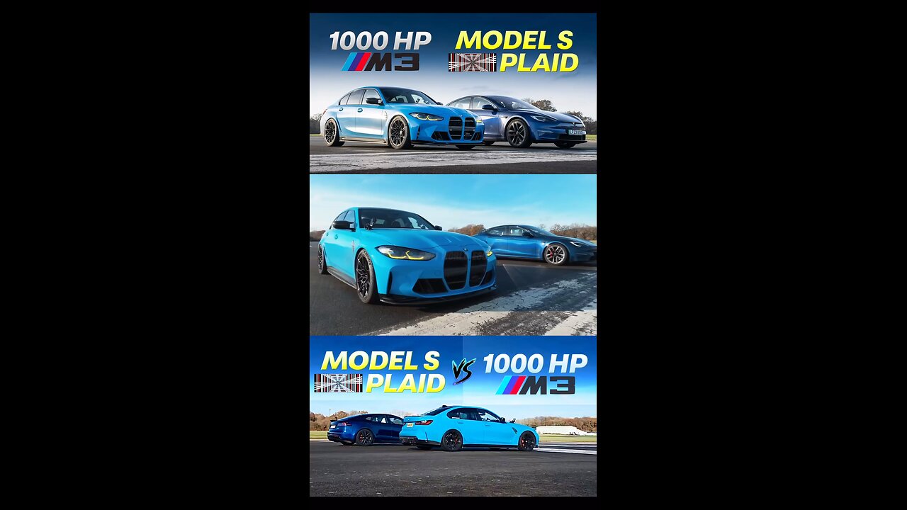 BMW M3 1000HP VS Tesla Model S Plaid