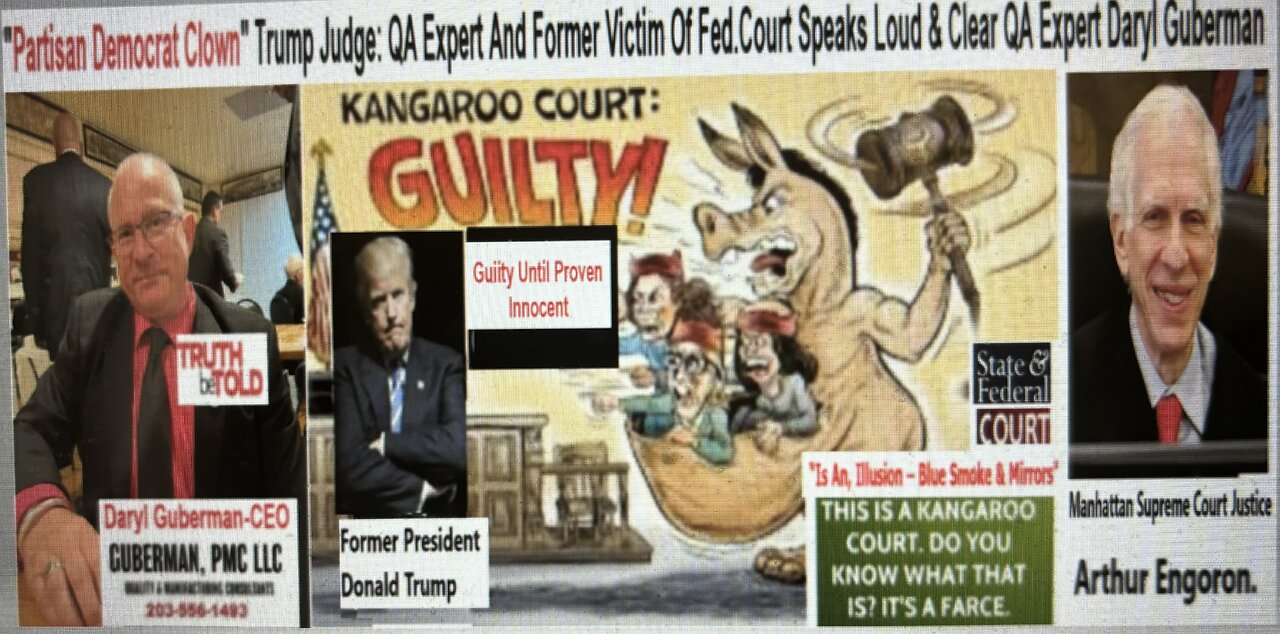 “Partisan Democrat Clown” Trump Judge: QA Expert & Former Victim Of Fed Court Speaks Loud & Clear