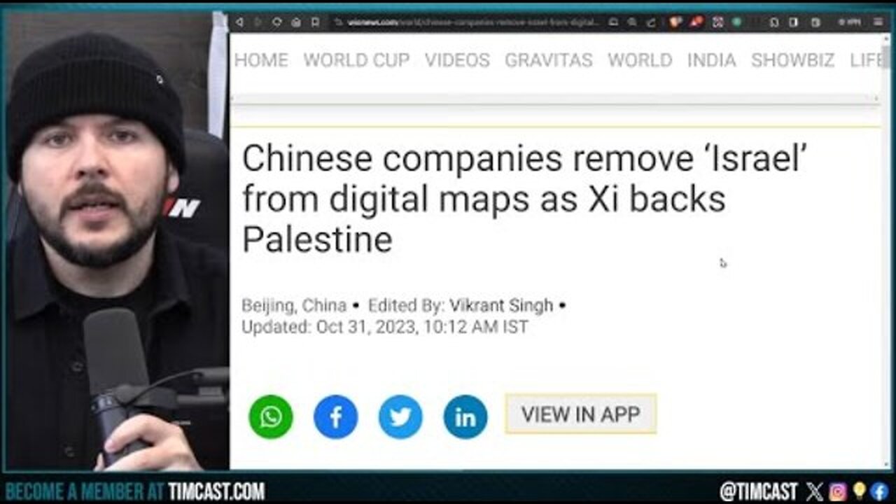 CHINA REMOVES ISRAEL FROM MAPS SIGNALING SUPPORT FOR HAMAS, WW3 FEARS SINK AS UKRAINE WAR IS ENDIN..