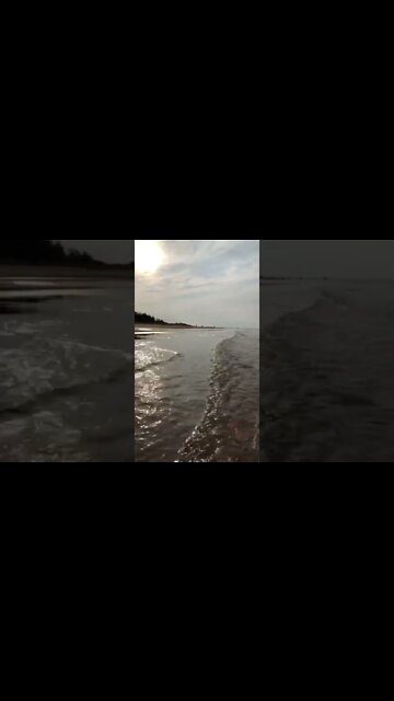 Waves rolling on the beach