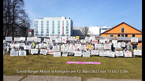 Schild-Bürger Aktion in Kempten am 12-3-2022