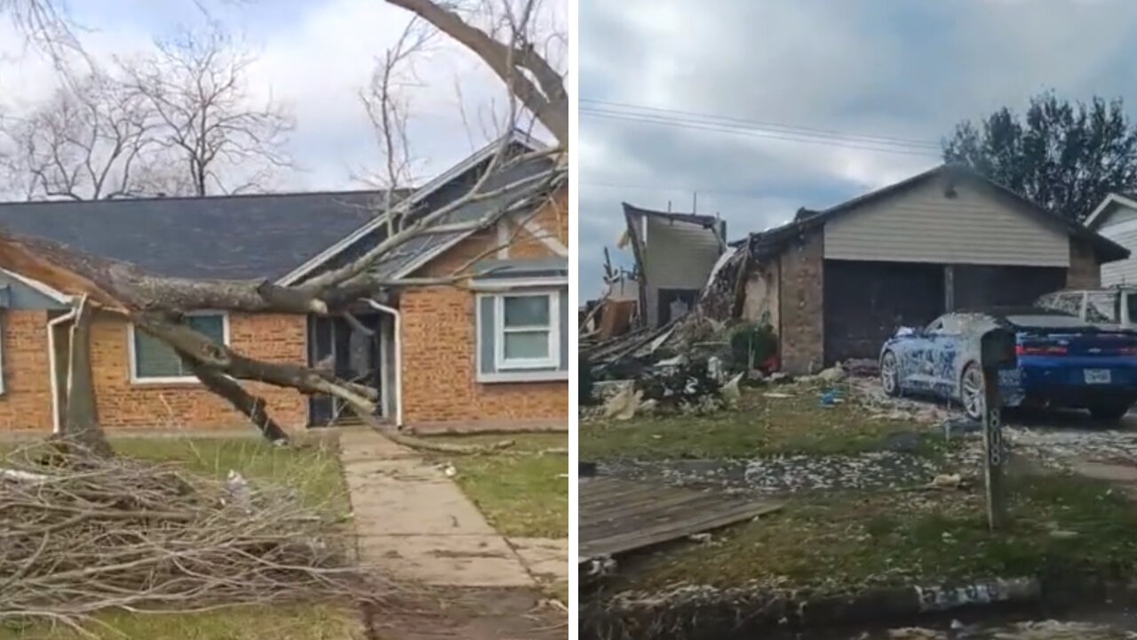 Texas tornado leaves path of destruction through Pasadena's neighborhood