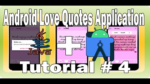 How to create A Love Quotes Application in Android Studio Tutorial 4