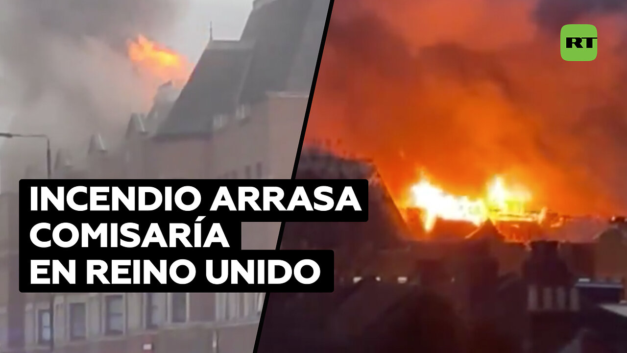 Fuerte incendio en una comisaría del Reino Unido