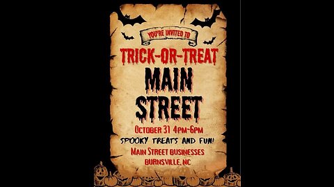 NW NC at The Treehouse 🌳 Trick or Treat Main Street 🎃Burnsville, North Carolina🎃 Happy Halloween