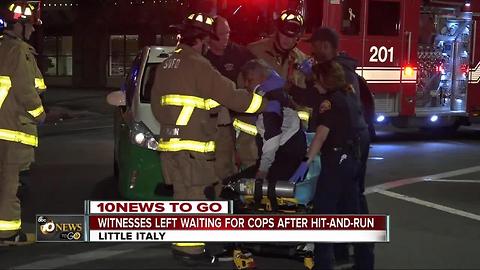 Witnesses left waiting for cops after hit-and-run