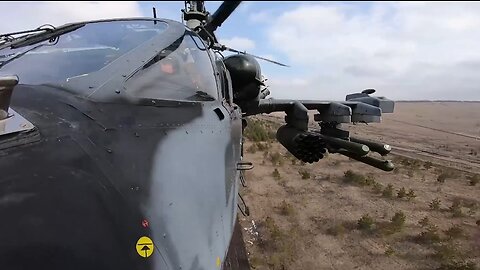 Russian Ka-52 Attack aircraft combat work in the Western Military District