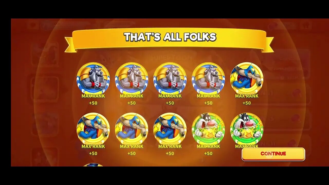 44 x Supertoon Wheel Spins - 40 Tickets - Looney Tunes World of Mayhem