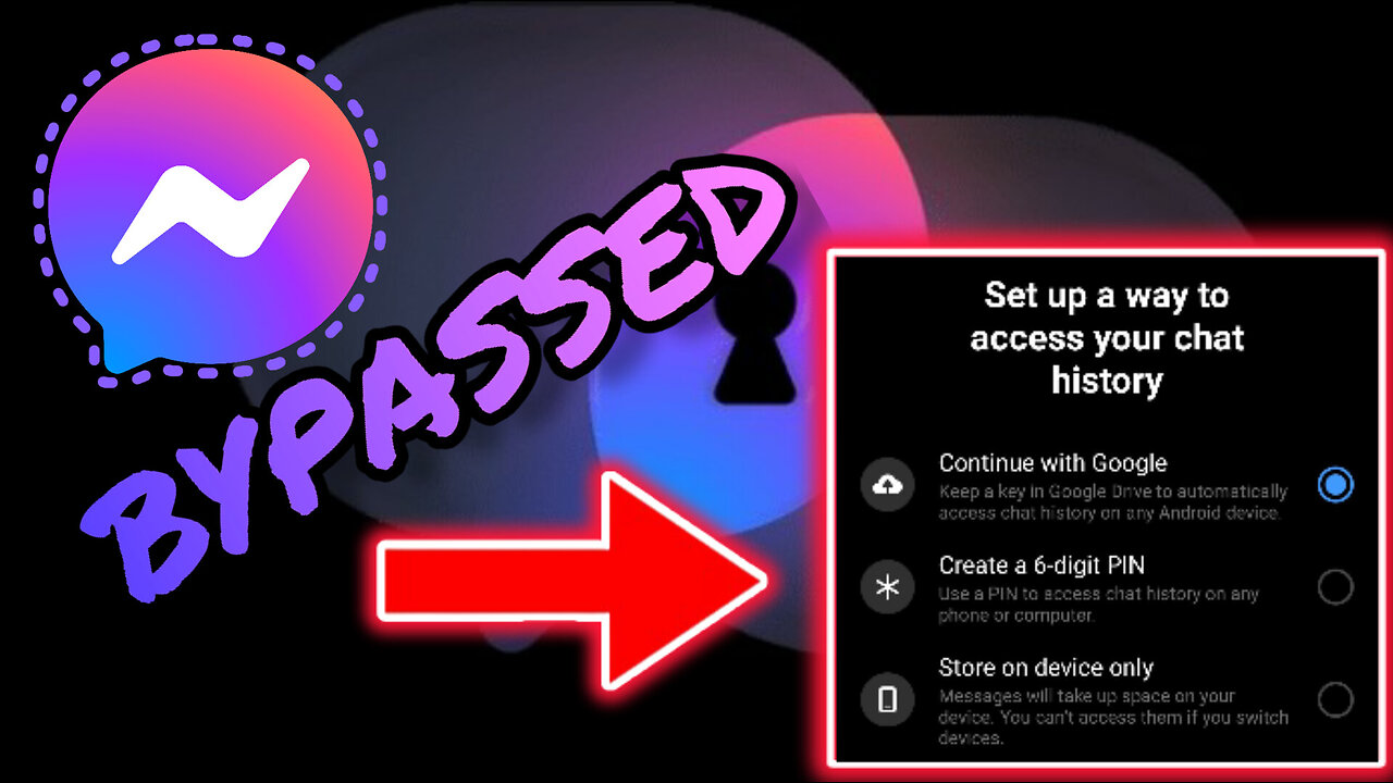 Messenger glitch! How to bypass your "access to your chat history" to open chat