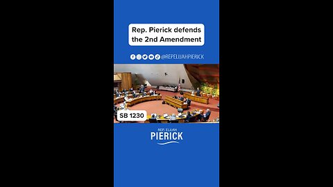 Rep. Elijah Pierick Defending the Second Amendment