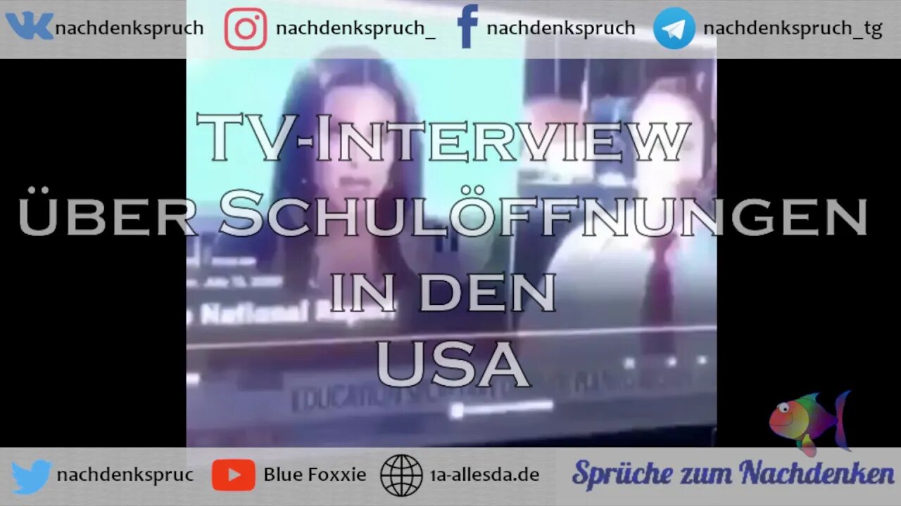 TV Interview über Schulöffnungen in den USA (28.10.2020) 👨‍🎓