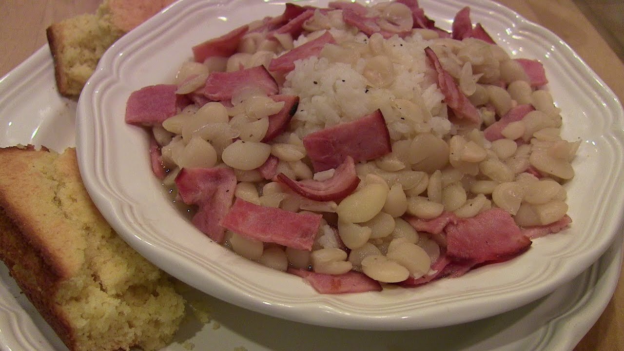 Baby Lima Beans w/Rice & Cornbread