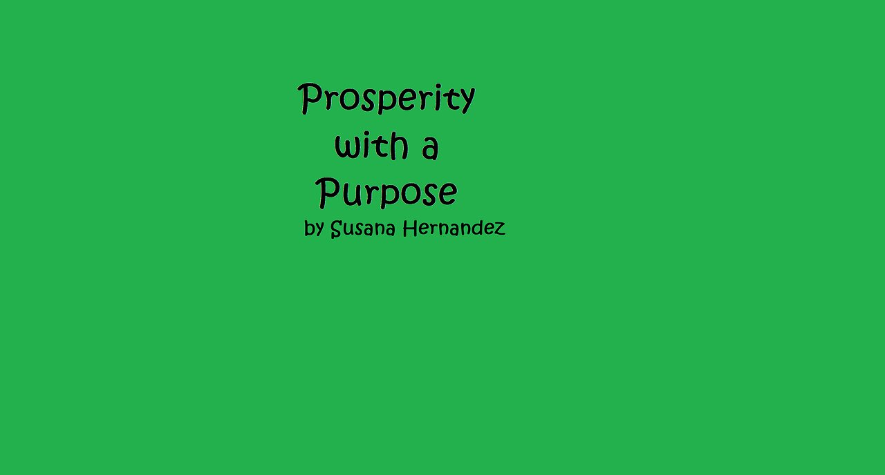 Prosperity with a Purpose