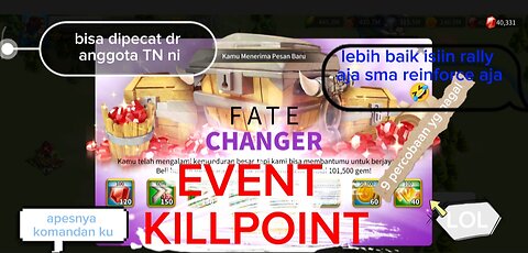 RISE OF KINGDOM GAME-EFEK EVENT KILLPOINT-K2983