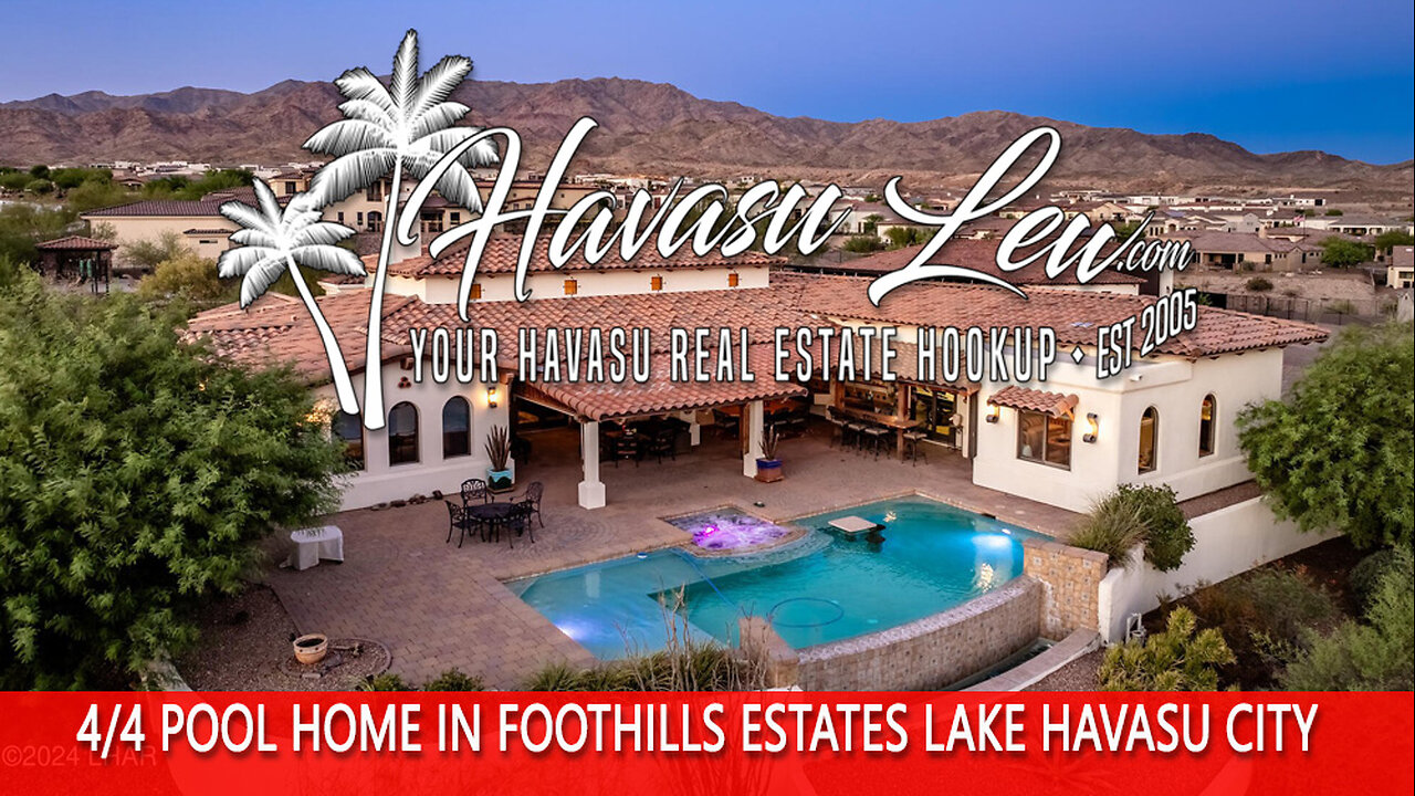 Lake Havasu Pool Home in Havasu Foothills Estates 5050 Circula De Hacienda MLS 1031597