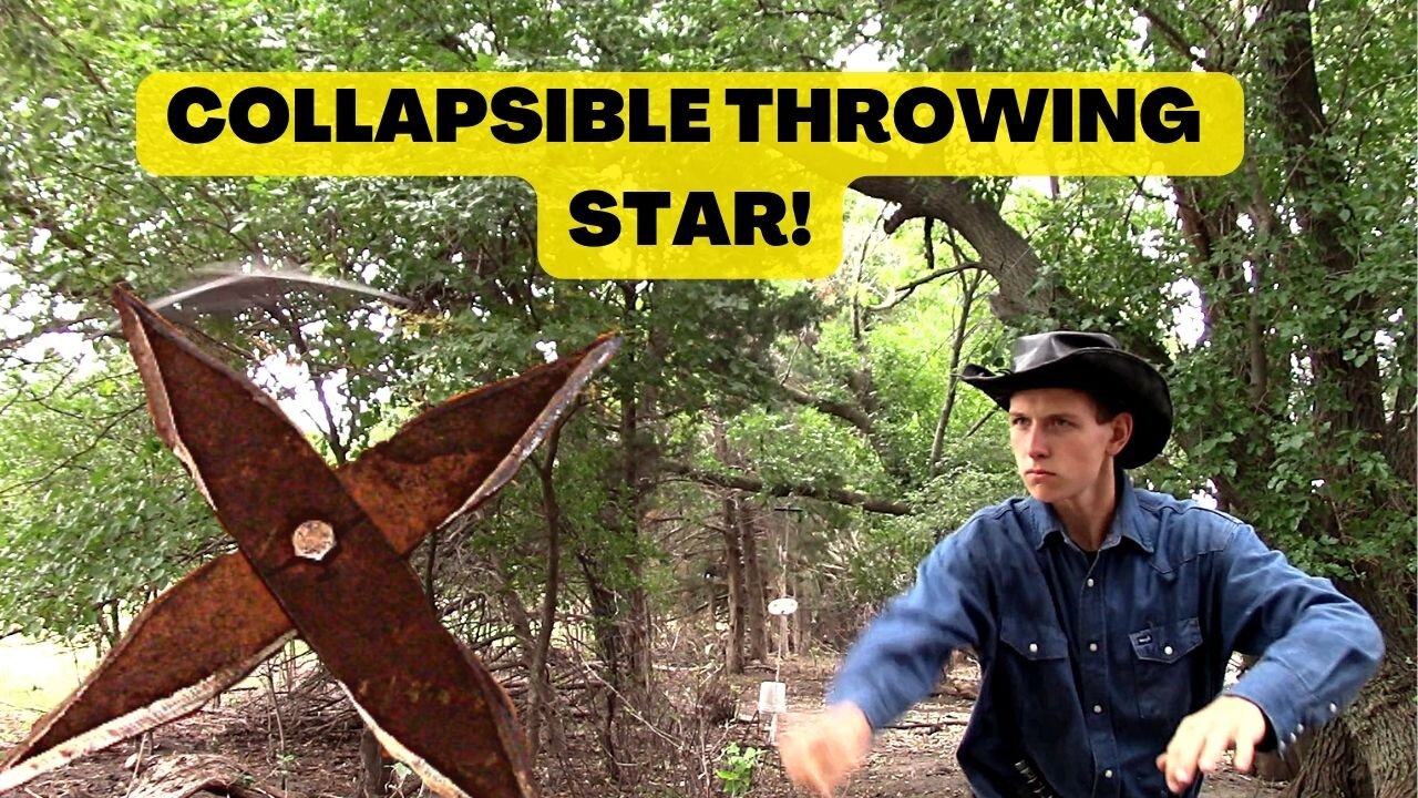 Making a collapsible throwing star out of junk