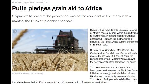 Russia promises free grain to Africa